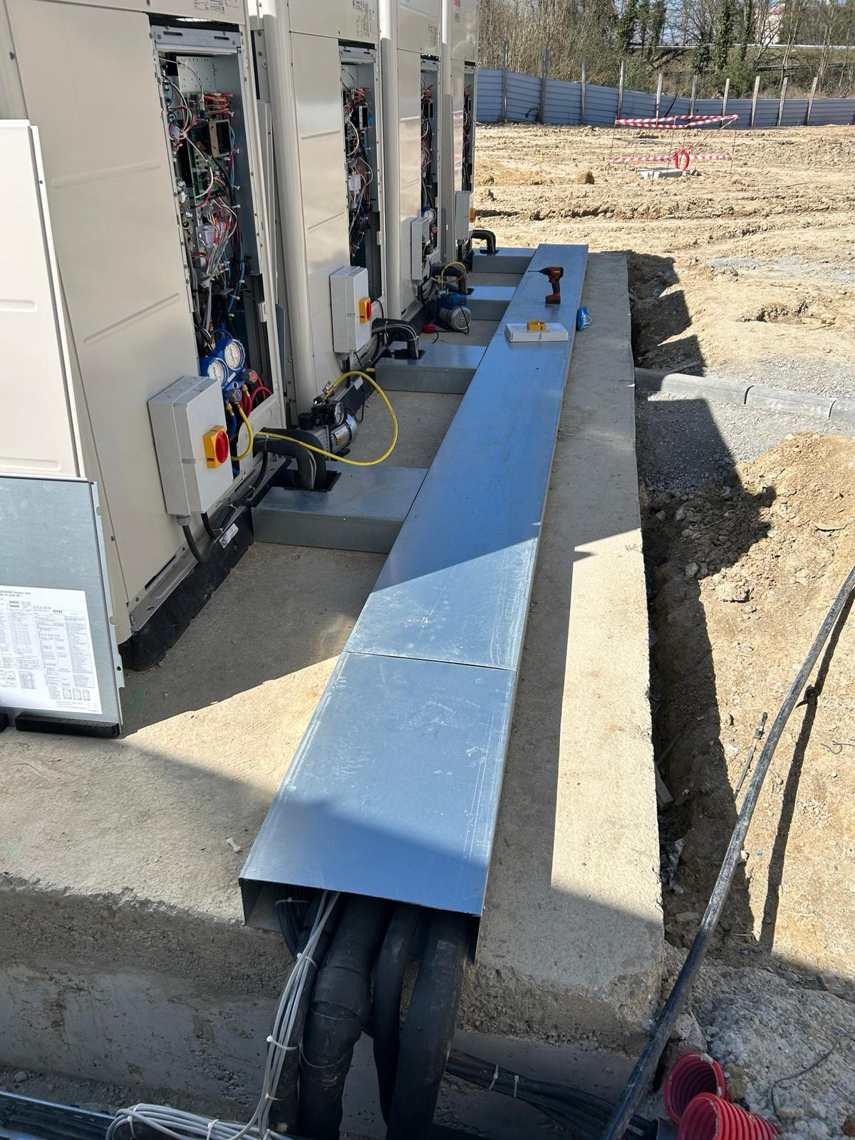 Chantier climatisation au Havre par VOLK BÂTIMENT